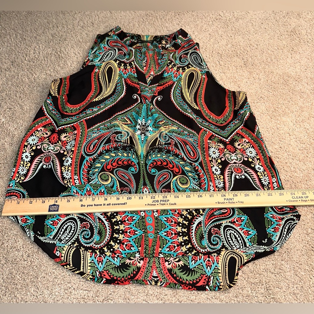 7th Avenue Paisley Sleeveless Top - Multicolor. Size L - Picture 10 of 10